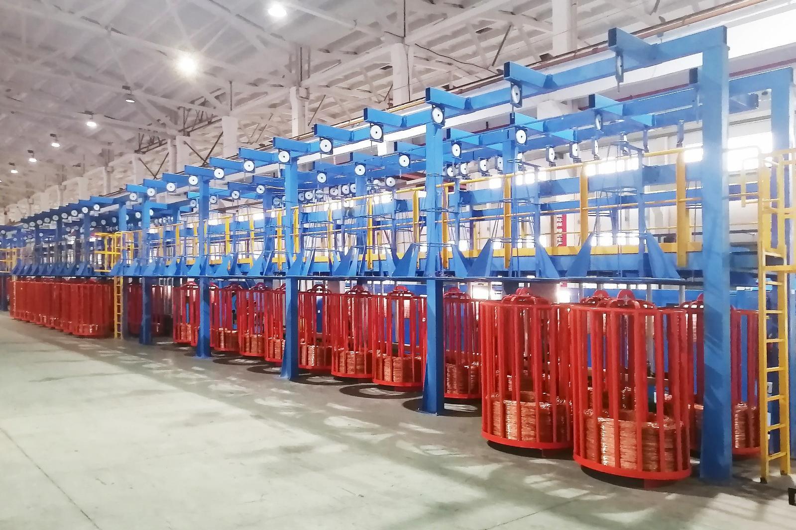 国际先进的同心式高速绞线机生产线